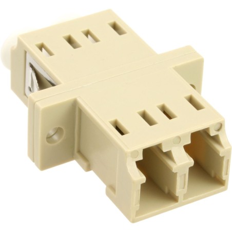 InLine® LWL Kupplung, Duplex LC/LC, multimode, beige, Keramik-Hülse, zum Einbau