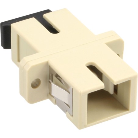 InLine® LWL Kupplung, Simplex SC/SC, multimode, beige, Keramik-Hülse, zum Einbau