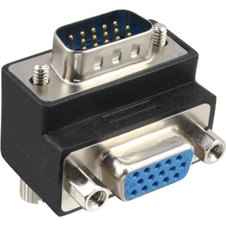 InLine® VGA Adapter 90° Winkel 15pol Stecker/Buchse