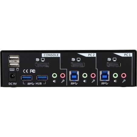 InLine® KVM Desktop Switch, 2-fach, DisplayPort, USB 3.0 Hub, mit Audio