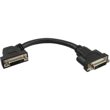 InLine® DVI-I Adapterkabel, 24+5 DVI Buchse auf Buchse, zum Einbau, 0,2m