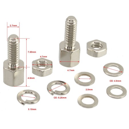 Kit vis InLine® (kit de fixation SUB-D), 10 pcs.