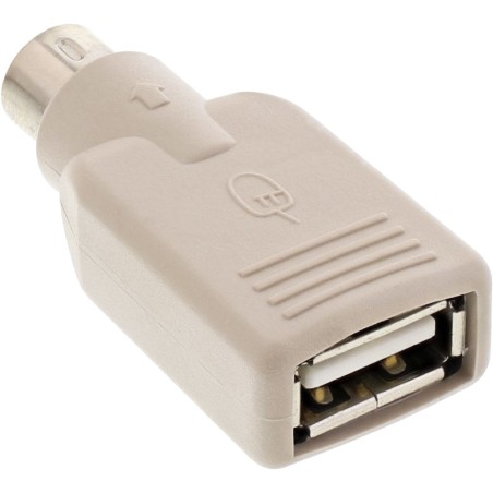 Adaptateur USB PS/2, InLine®, USB prise femelle A sur PS/2 prise