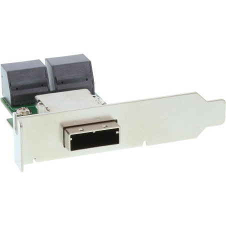 InLine® SAS low profile Slotblech PCI, ext. SFF-8088 (TARGET OUT) auf int. 4x SATA (HOST IN)