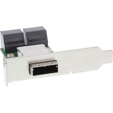 InLine® SAS low profile Slotblech PCI, ext. SFF-8088 (HOST IN) auf int. 4x SATA (TARGET OUT)