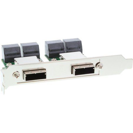 InLine® Dual SAS Slotblech PCI, 2x ext. SFF-8088 (TARGET OUT) auf int. 8x SATA (HOST IN)