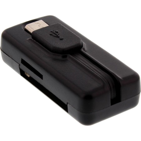 InLine® OTG Card Reader Dual Flex, für SD und microSD, mit USB Buchse und 2 Kartenslots