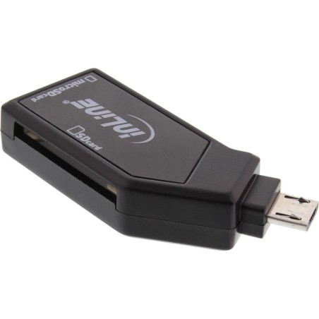 InLine® OTG Mobile Card Reader, USB 2.0, für SD und microSD, für Android Smartphone und Tablet