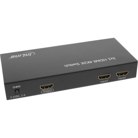 InLine® HDMI Switch / Umschalter, 3 Eingänge auf 1 Ausgang, 4K2K, 3D, HD Audio