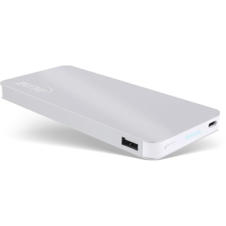 InLine® USB Zusatzakku PowerBank 10000mAh, silber