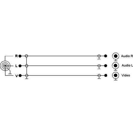 Audio/vidéo Câble, InLine®, 3,5mm 4pin prise sur 3x Cinch pour caméra vidéo digitale, 1,5m