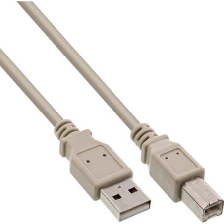 Câble USB 2.0, InLine®, A à B, beige, 0,5m