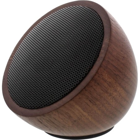 InLine® woodwoom, Mini Bluetooth Walnuss-Holz Lautsprecher, 52mm