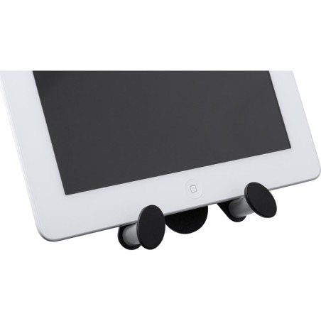 InLine® iPad / Tablet Standfuß mit Schwanenhals, Aluminium / Glas / Metall, schwarz, universal für Tablets bis 10,4"