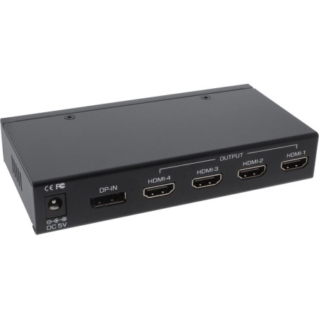 InLine® Displayport zu HDMI 2x2 Videowand Splitter, 1 Eingang auf 4 Ausgänge, 4K2K