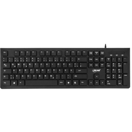 InLine® Basic Desktop, Tastatur-Maus Set, USB-Kabel, Standard DE Layout, optisch 1200dpi, schwarz