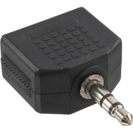 Adaptateur audio, InLine®, 3,5mm jack mâle à 2x 3,5mm jack Bu, Stéréo