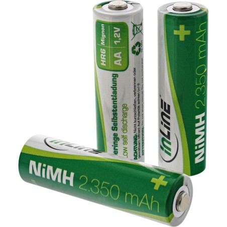 InLine® NiMH-Akku, Mignon (AA), 2350mAh, vorgeladen, im 4er Blister