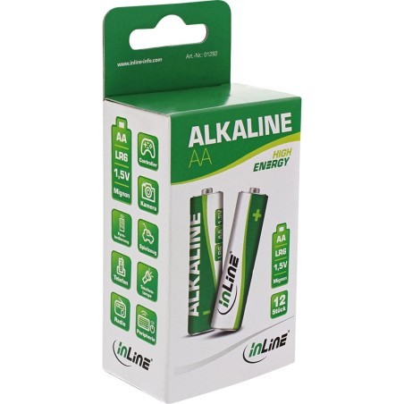 InLine® Alkaline High Energy Batterie, Mignon (AA), 12er Pack