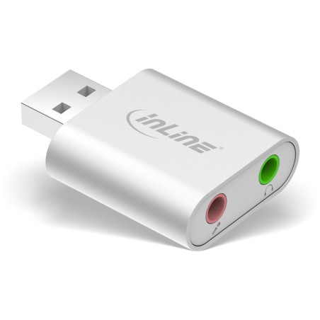 InLine® USB Audio Soundkarte, Aluminium Gehäuse