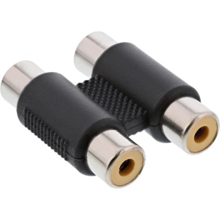 Adaptateur audio, InLine®, 2x connecteur Cinch femelle sur 2x connecteur Cinch femelle