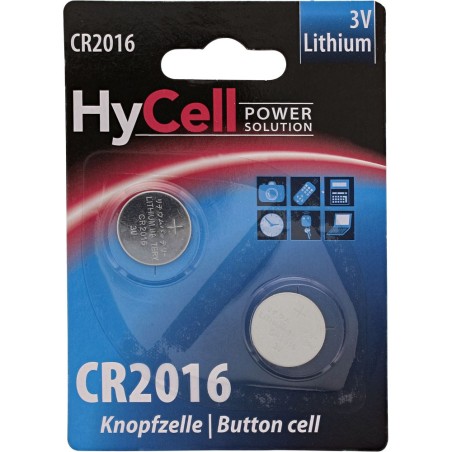 2er Blister Ansmann HyCell Knopfzelle 3V Lithium CR2016 (5020182)