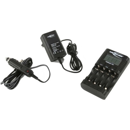 Ansmann Powerline 4 pro Ladegerät inkl. USB-Ausgang, beleuchtetes Display (1001-0005)