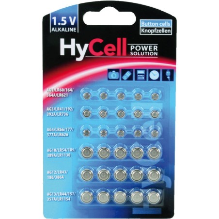 Ansmann HyCell Alkaline Knopfzellen-Set, 30-teilig (5015473)