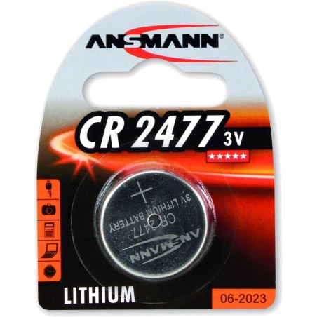 Ansmann Knopfzelle 3V Lithium CR2477, 1er Pack (1516-0010)