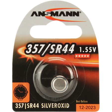 ANSMANN Silberoxid-Knopfzelle, 1,55V, 357/SR44 (1516-0011), 1er-Blister