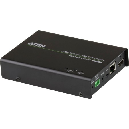 ATEN VE814 Video-Extender, HDMI-Verlängerung bis 100m über Netzwerkkabel, 3D, UHD, mit Fernbedienung