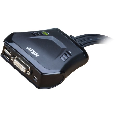 ATEN CS22D KVM-Switch 2-fach, DVI, USB, mit Kabelfernbedienung