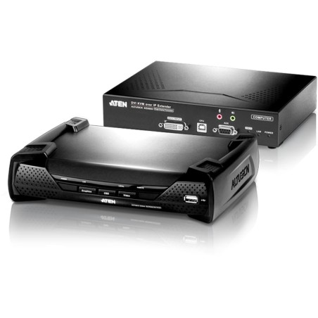 ATEN KE6900 DVI-KVM-Over-IP-Verlängerung, DVI-I, RS232, USB, mit Audio