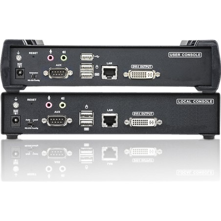 ATEN KE6900 DVI-KVM-Over-IP-Verlängerung, DVI-I, RS232, USB, mit Audio