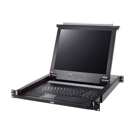 ATEN CL1000M-ATA Slideaway-Konsole mit 17"-Display, 19-Zoll-Rackmontage, DE-Layout