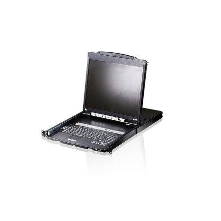 ATEN CL5808N-ATA KVMP-Switch 8-fach, Slideaway-Konsole mit 19"-Display, USB, PS/2, Dual Rail