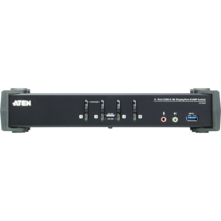 ATEN CS1924 KVMP-Switch 4-fach, DisplayPort, USB 3.0, für 4 Displays, 4K