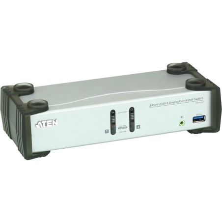 ATEN CS1912 KVMP-Switch 2-fach, DisplayPort, USB 3.0, für 2 Displays, UHD