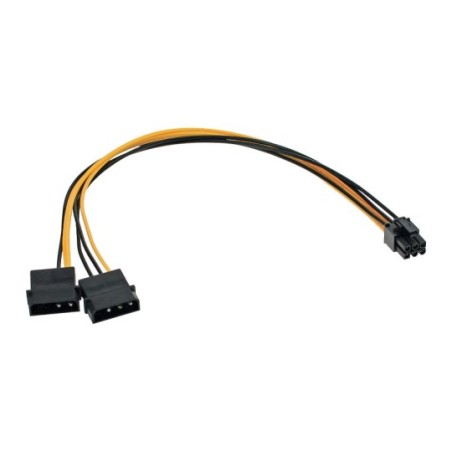 Adaptateur d'électricité interne, Inline®, 2x4 broches - 6 broches pour cartes graphique PCIe (PCI-Express)