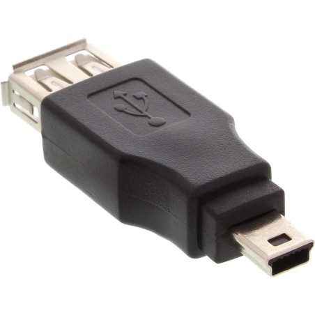 Adaptateur USB 2.0, InLine®, prise femelle A sur Mini-5pin prise