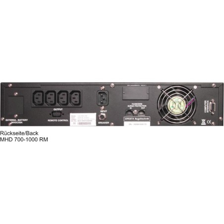 EFFEKTA USV MKD RM 700 VA, Online-Dauerwandler, 75 min., 19" , 2HE, schwarz