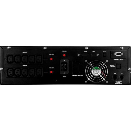 EFFEKTA USV MKD RM 3000 VA, Online-Dauerwandler, 6 min., 19" 2x 2HE, schwarz