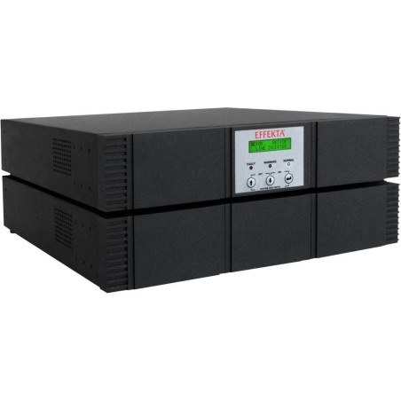 EFFEKTA USV MKD XL RM 3000 VA, Online-Dauerwandler, 23 min., 19", 2x 2HE, schwarz