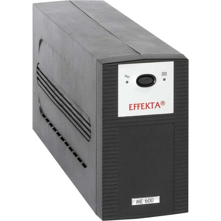 EFFEKTA USV ME 600 VA, Line-Interactive, USB, 4 min. für PC Last (1 PC + 1 Monitor), Tower, schwarz