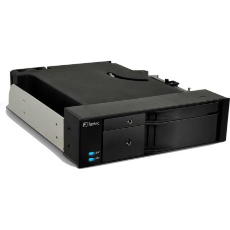 Wechselrahmen, Fantec MR-2535DUAL schwarz, SATA, 2.5" & 3.5" SATA HDD hotplug