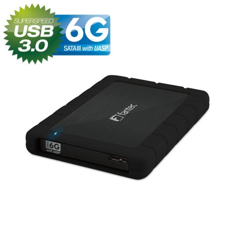 Gehäuse 6,35cm (2,5"), USB 3.0, FANTEC AluPro U3-6G, Aluminium, SATA, schwarz