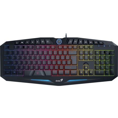 GENIUS Gaming-Tastatur Scorpion K9, mit 19 Anti-Ghosting Tasten und 7 Farben Backlight