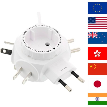 Kopp Weltreise-Stecker-Adapter TRAVEL-STAR, weiß