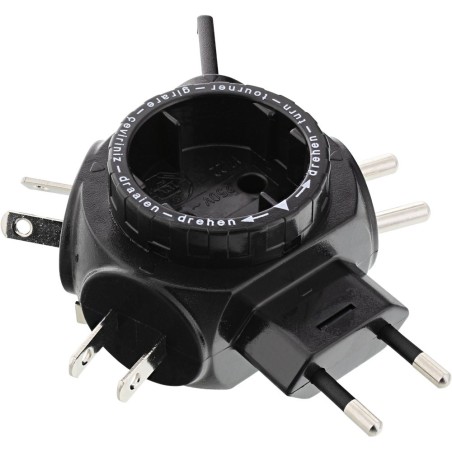 Kopp Weltreise-Stecker-Adapter TRAVEL-STAR, schwarz