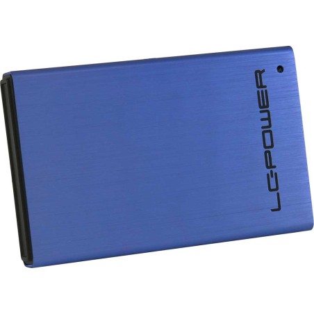 Gehäuse 6,35cm (2,5"), USB 3.0, LC-Power LC-25U3-XL, alu/blau, für SATA HDD & SSD